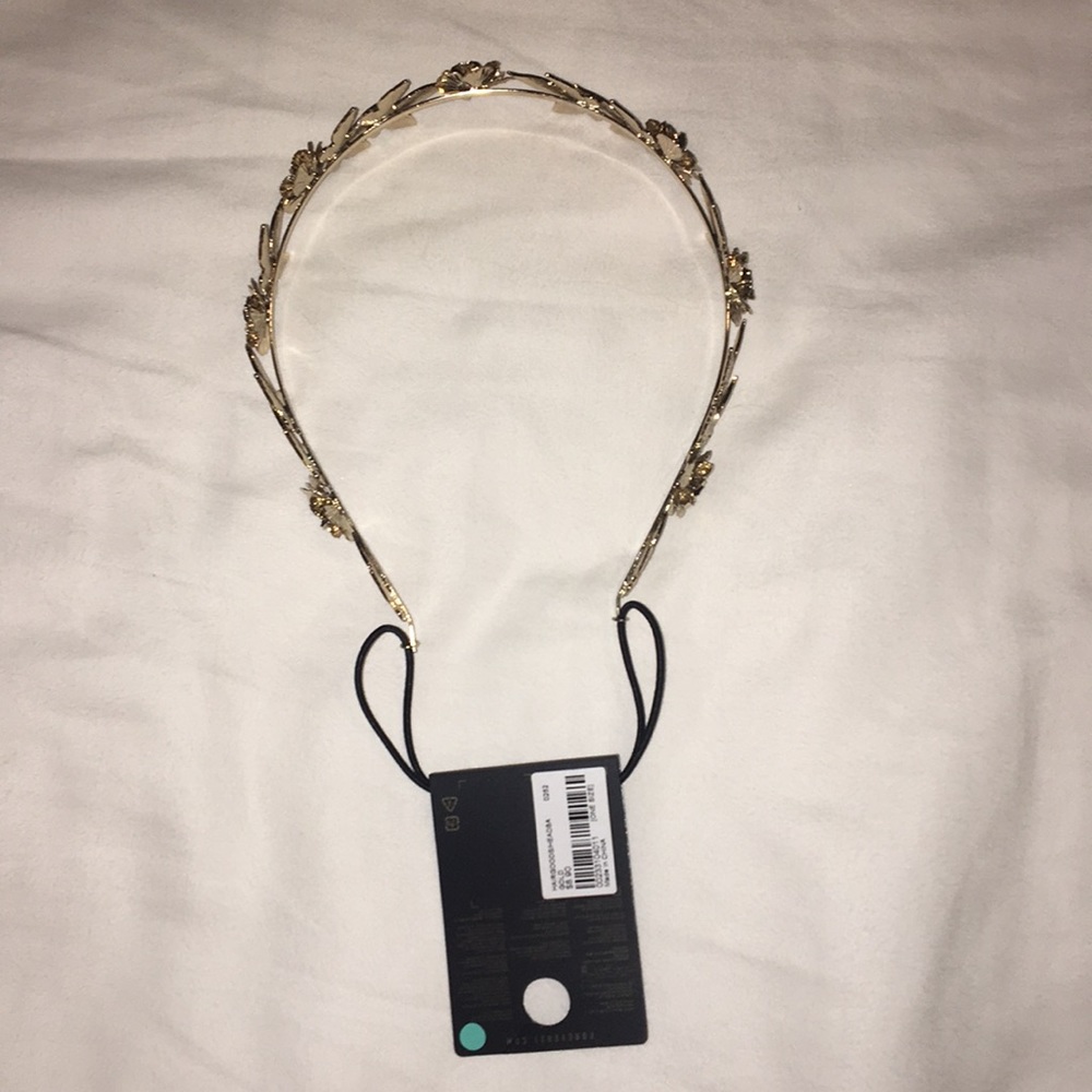 never used gold headband
